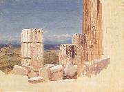 Frederic E.Church Broken Colunms,View from the Parthenon,Athens oil painting on canvas